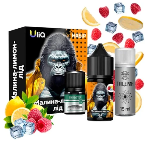 Набір Для Самозамісу Uliq Raspberry Lemon Ice (Малина Лимон Лід) 30 мл