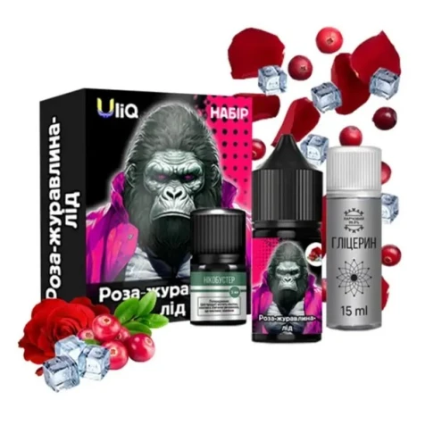 Набір Для Самозамісу Uliq Rose Cranberry Ice (Троянда Журавлина Лід) 30 мл