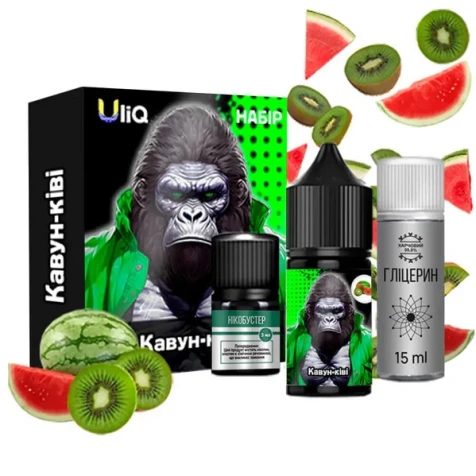 Набір Для Самозамісу Uliq Watermelon Kiwi (Кавун Ківі) 30 мл