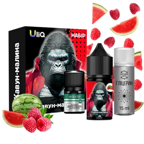 Набір Для Самозамісу Uliq Watermelon Raspberry (Кавун Малина) 30 мл
