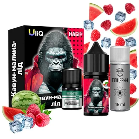 Набір Для Самозамісу Uliq Watermelon Raspberry Ice (Кавун Малина Лід) 30 мл