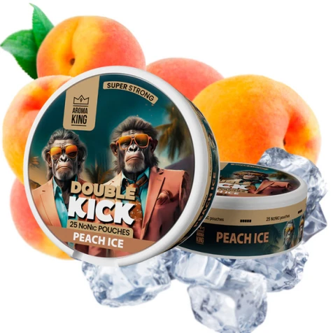Бездымный табак Aroma King Double Kick Peach Ice (Персик Лёд)