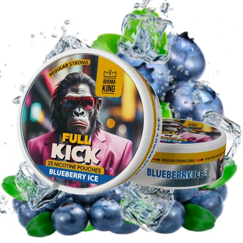 Бездымный табак Aroma King Full Kick Blueberry Ice (Черника Лёд)