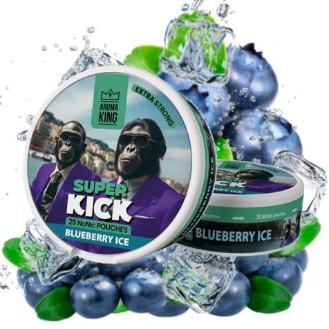Бездымный табак Aroma King Super Kick Blueberry Ice (Черника Лёд)