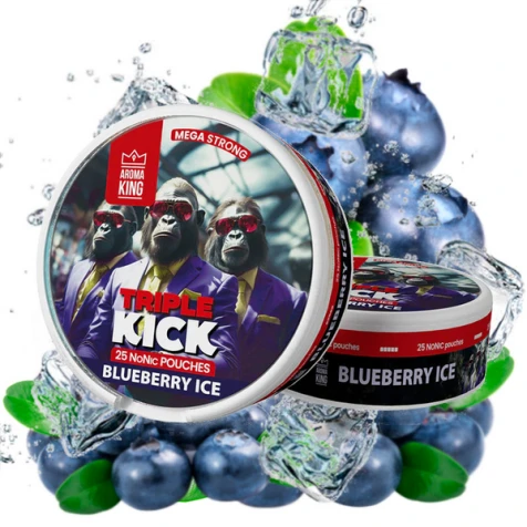 Бездимний тютюн Aroma King Triple Kick Blueberry Ice (Чорниця Лід)