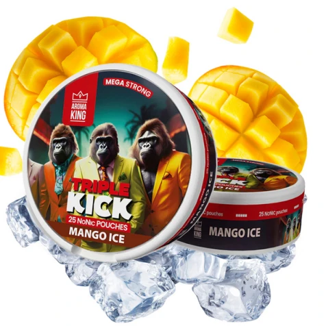 Бездимний тютюн Aroma King Triple Kick Mango Ice (Манго Лід)