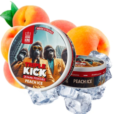 Бездымный табак Aroma King Triple Kick Peach Ice (Персик Лёд)