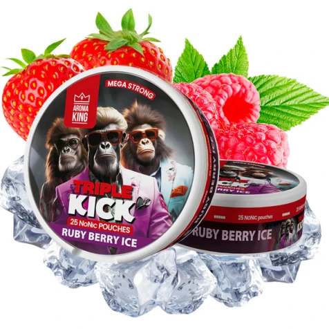 Бездымный табак Aroma King Triple Kick Ruby Berry Ice (Руби Ягода Лёд)