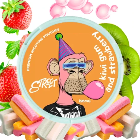 Бездимний тютюн Snus Street Kiwi Gum And Berry (Ківі Жуйка Ягоди)