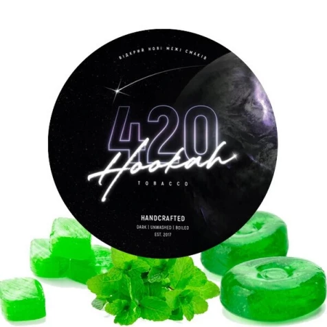 Тютюн 420 Dark Line Сandy Mint (Льодяник М'ята) 100 г