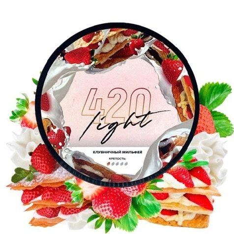 Табак 420 Light Line Клубничный Мильфей 40 г
