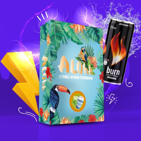Безтютюнова Суміш Aloha Burn (Енергетик) 100гр
