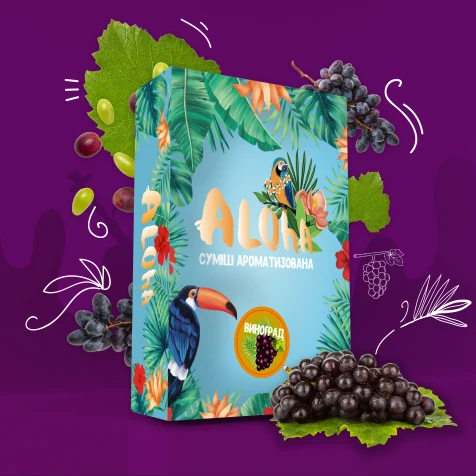 Безтютюнова Суміш Aloha Grape (Виноград) 100гр