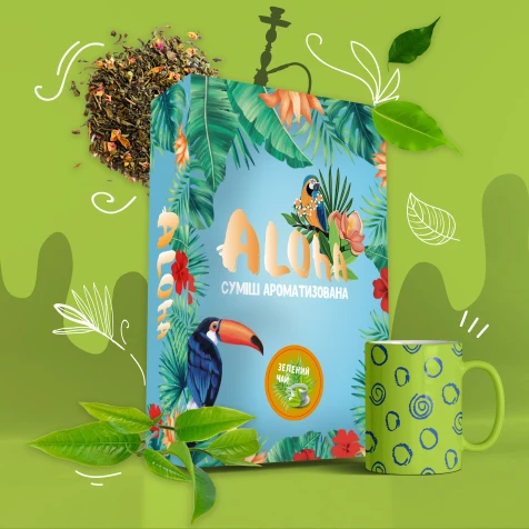 Безтютюнова Суміш Aloha Green Tea (Зелений Чай) 10гр