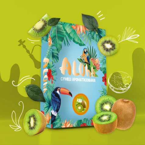 Безтютюнова Суміш Aloha Kiwi (Ківі) 100гр