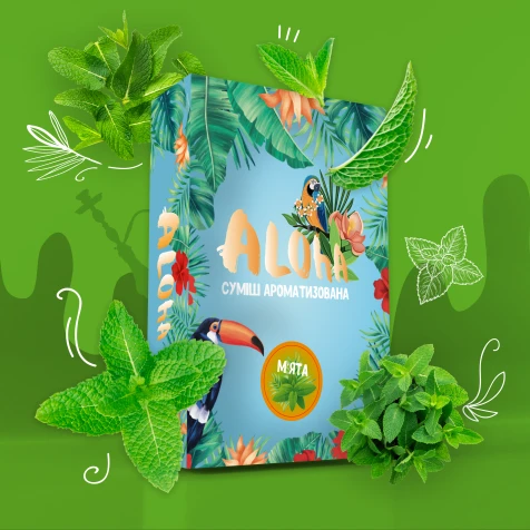 Безтютюнова Суміш Aloha Mint (М'ята) 100гр