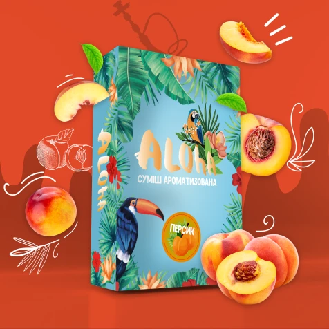 Безтютюнова Суміш Aloha Peach (Персик) 100гр