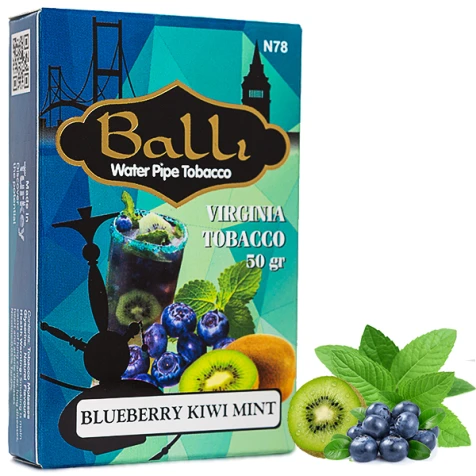 Тютюн Balli Blueberry Kiwi Mint (Чорниця Ківі М'ята) 50гр