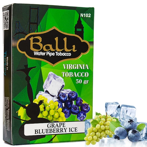 Тютюн Balli Grape Blueberry Ice (Виноград Чорниця Лід) 50гр