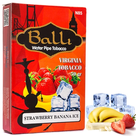 Табак Balli Strawberry Banana Ice (Клубника Банан Лед) 50гр