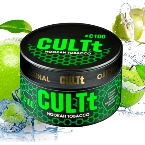 Табак CULTt C100 Green Apple Ice (Зелёное Яблоко Лёд) 100гр