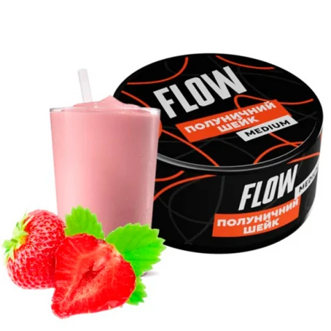 Табак Flow Strawberry Shake (Клубничный Шейк) 100гр