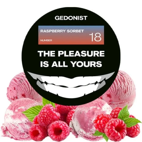 Табак Gedonist Raspberry Sorbet (Малина Сорбет) 100гр