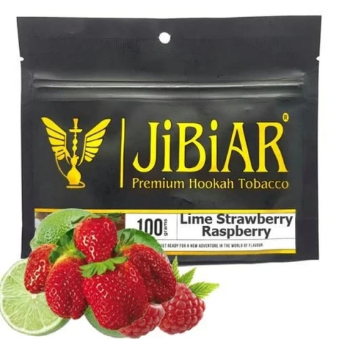 Табак Jibiar Lime Strawberry Raspberry (Лайм Клубника Малина) 100гр