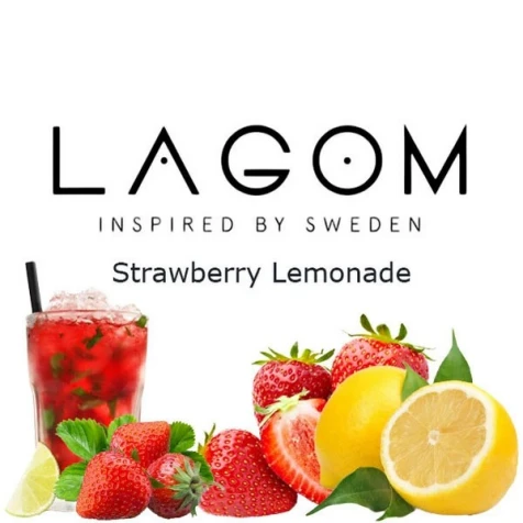 Тютюн Lagom Main Line Strawberry Lemonade (Полуниця Лимонад) 200гр