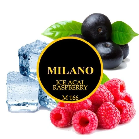 Табак Milano M166 Ice Acai Raspberry (Асаи Малина Лед) 100гр