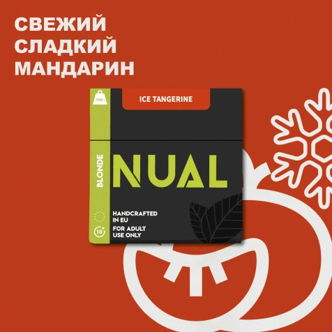 Тютюн Nual Ice Tangerine (Мандарин Лід) 100гр