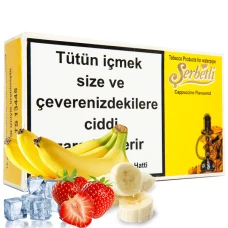 Тютюн Serbetli Ice Banana Strawberry (Банан Полуниця Лід) 500гр
