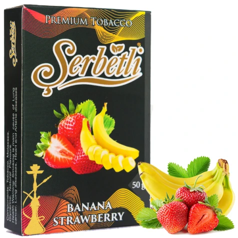 Табак Serbetli Banana Strawberry (Банан Клубника) 50гр