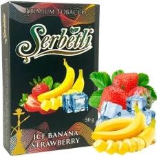 Табак Serbetli Ice Banana Strawberry (Лёд Банан Клубника) 50гр
