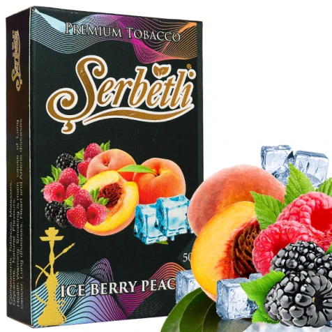 Тютюн Serbetli Ice Berry Peach (Лід Ягоди Персик) 50гр