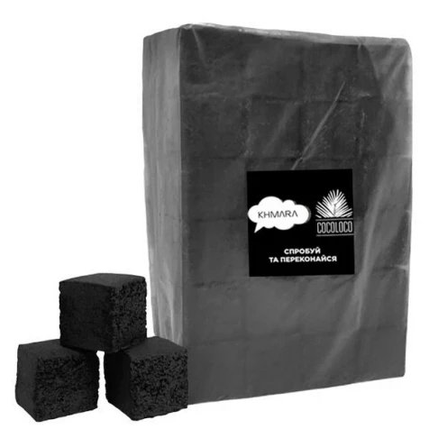 Вугілля Кокосове Khmara Coco Loco (72 кубики) (Без Упаковки) 1кг