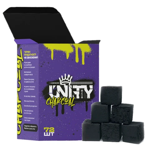 Уголь Кокосовый Unity (72 Кубика) 1 кг