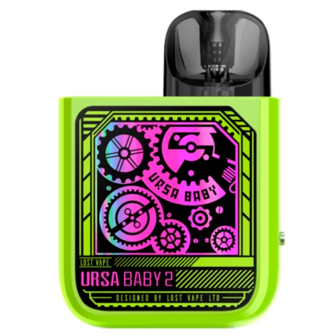POD-система Lost Vape Ursa Baby 2 900mAh Pop Green X Time Gear (Поп Грін Ікс Тайм Гір)