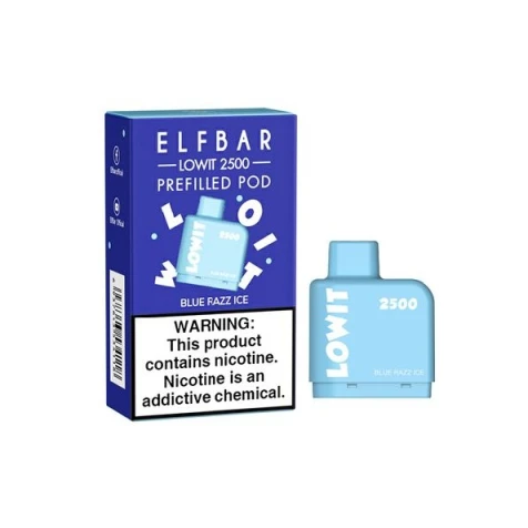 Заправлений Картридж Elf Bar Lowit 2500 Blue Razz Ice (Блакитна Малина Лід)