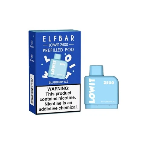 Заправлений Картридж Elf Bar Lowit 2500 Blueberry Ice (Чорниця Лід)