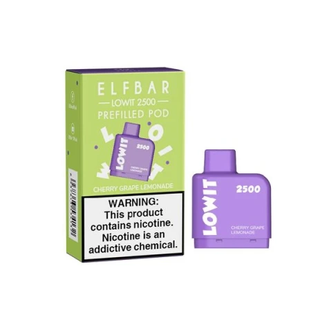 Заправлений Картридж Elf Bar Lowit 2500 Cherry Grape Lemonade (Вишня Виноград Лимонад)