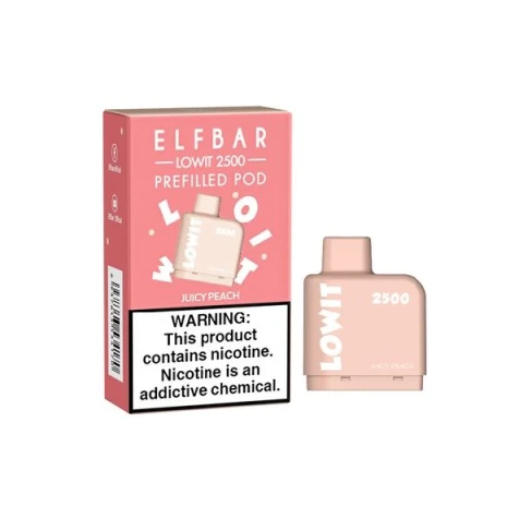Заправлений Картридж Elf Bar Lowit 2500 Juicy Peach (Соковитий Персик)