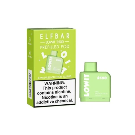 Заправленный Картридж Elf Bar Lowit 2500 Kiwi Passion Fruit Guava (Киви Маракуйя Гуава)