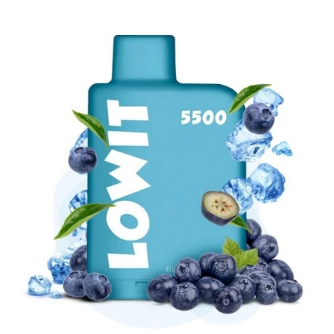 Заправленный Картридж Elf Bar Lowit 5500 Blueberry Ice (Черника Лед)