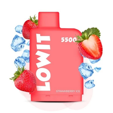 Заправлений Картридж Elf Bar Lowit 5500 Strawberry Ice (Полуниця Лід)