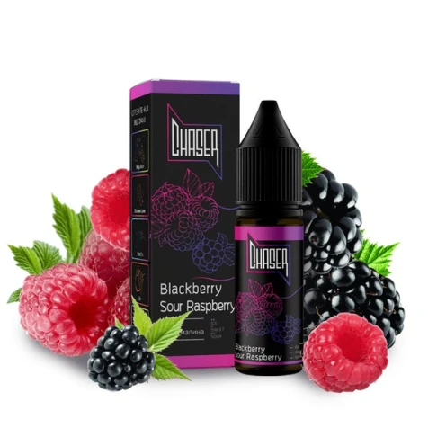 Солевая жидкость Chaser Black Blackberry Sour Raspberry (Ежевика Кислая Малина) 15 мл