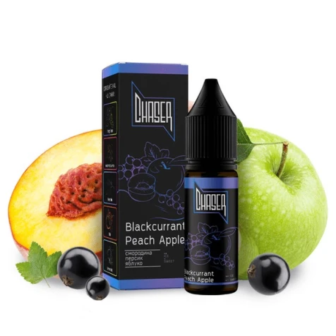 Сольова рідина Chaser Black Blackcurrant Peach Apple (Чорна Смородина Персик Яблуко) 15 мл