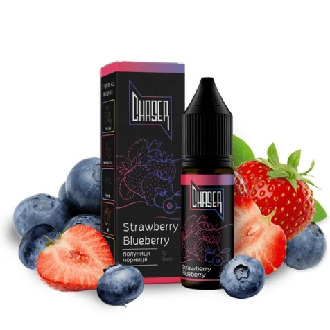 Солевая жидкость Chaser Black Strawberry Blueberry (Клубника Черника) 15 мл