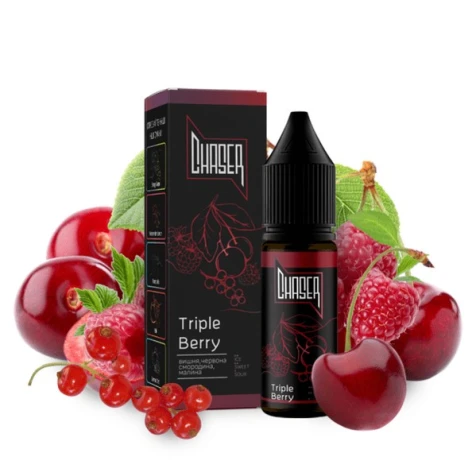 Сольова рідина Chaser Black Triple Berry (Потрійна Ягода) 15 мл