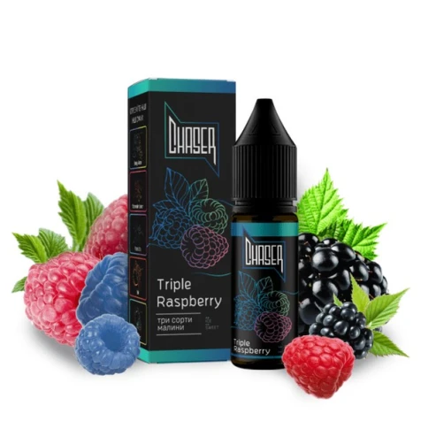 Солевая жидкость Chaser Black Triple Raspberry (Тройная Малина) 15 мл